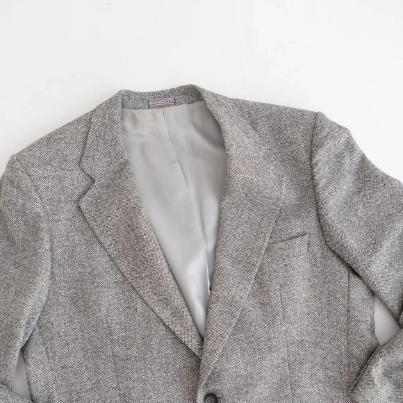Tip Top Tailor Grey  63% Wool Tweed Sports Jacket Blazer - Picture 10 of 15